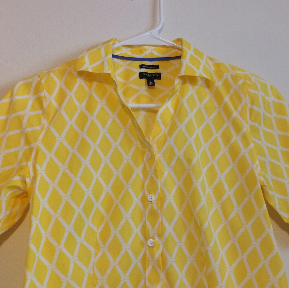 Talbots wrinkle resistant cotton top - Picture 4 of 6